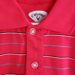 Callaway Golf Shirt Red Stripe M